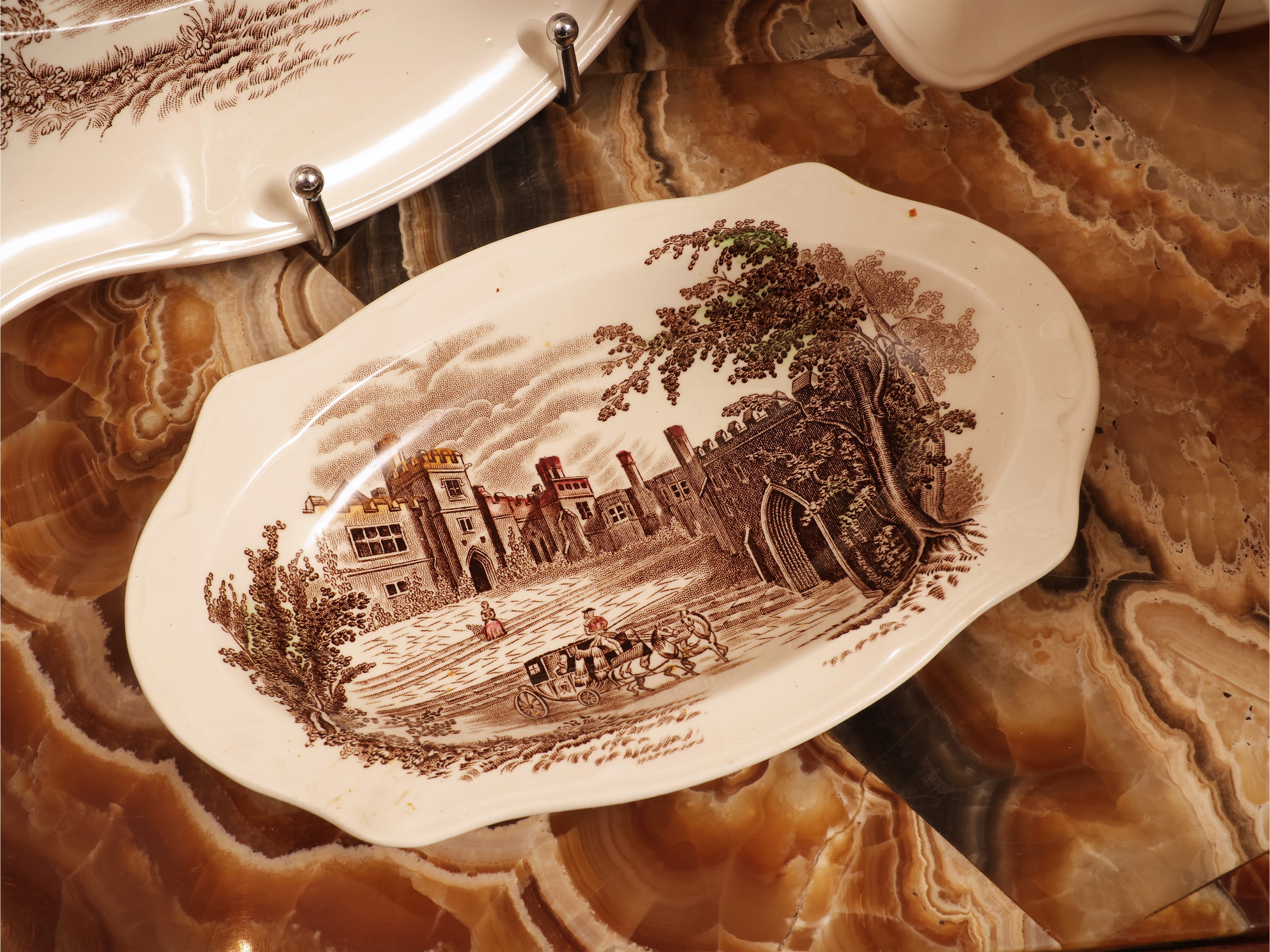 Servizio di Piatti in Terraglia Inglese, Decoro Haddon Hall, Johnson Bros