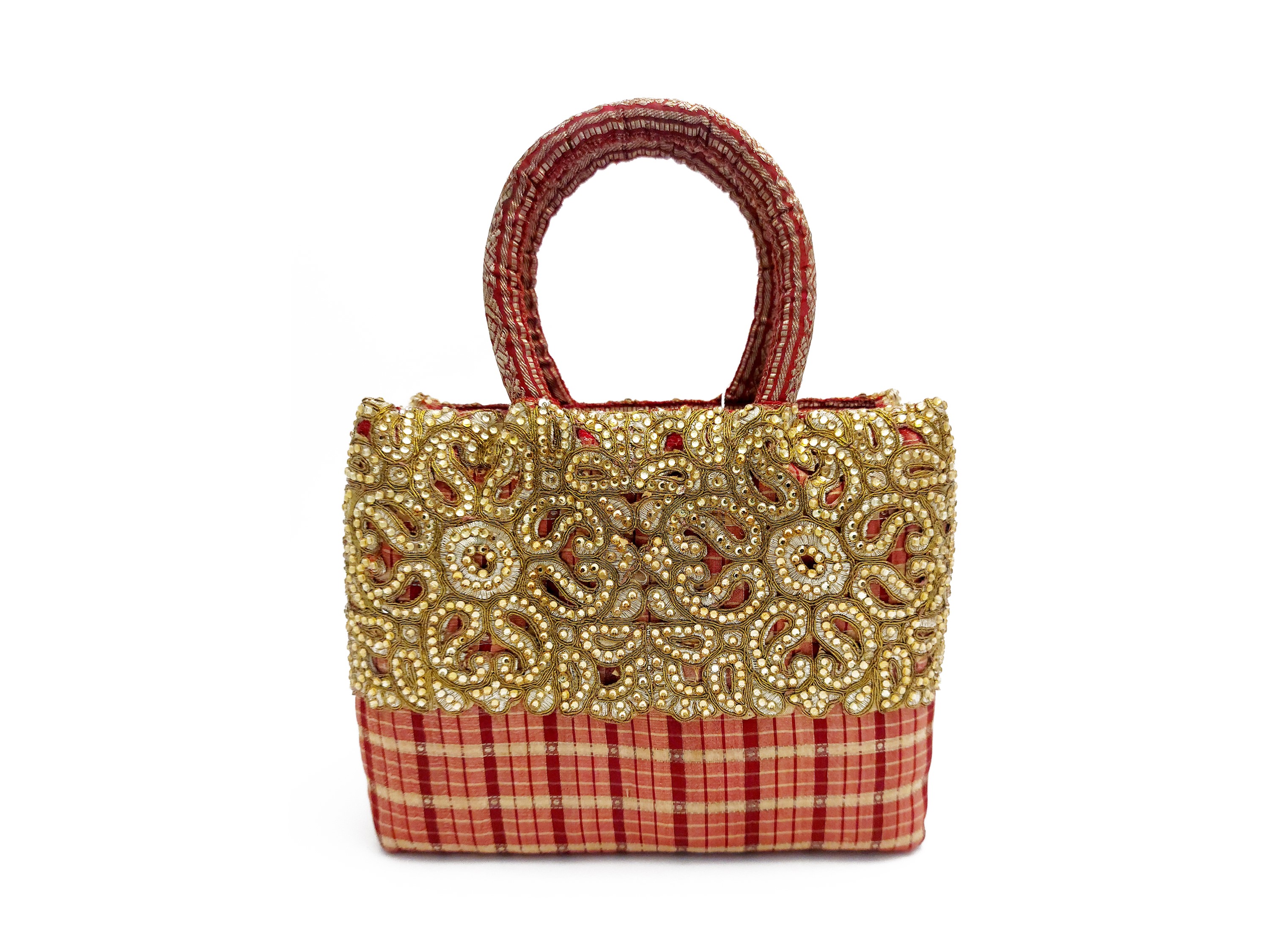 Borsa gioiello in seta orientale bordeaux