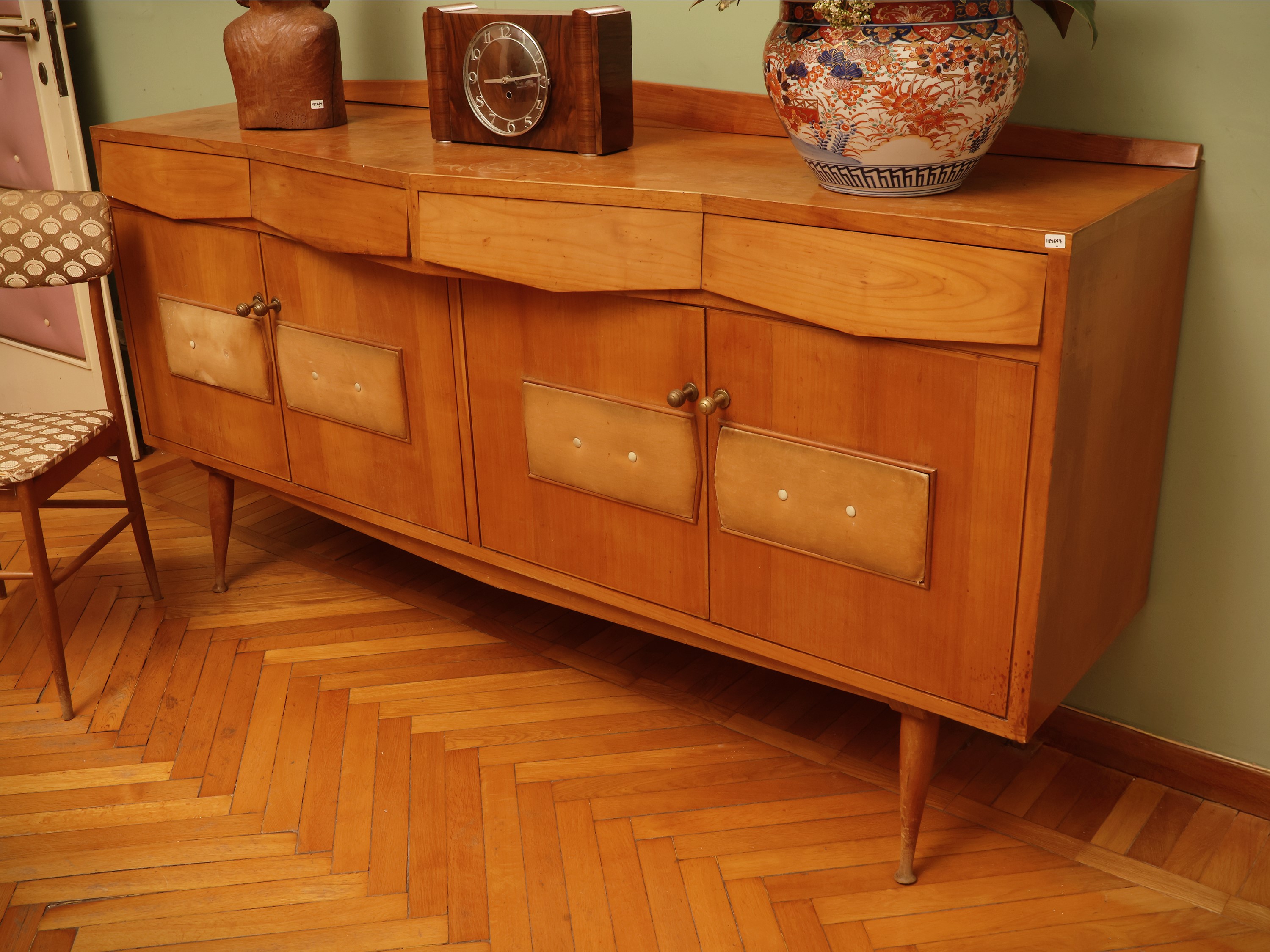 Credenza cassettiera in ciliegio, Anni Cinquanta