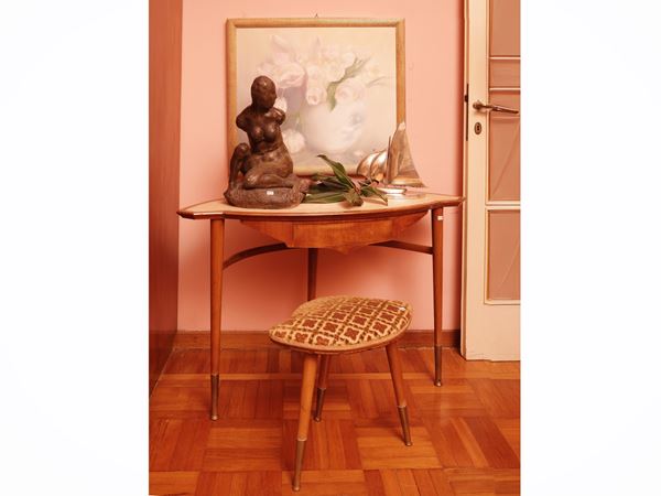 Wooden bean shaped toilet