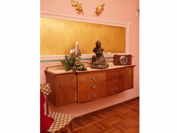 Wooden hanging sideboard