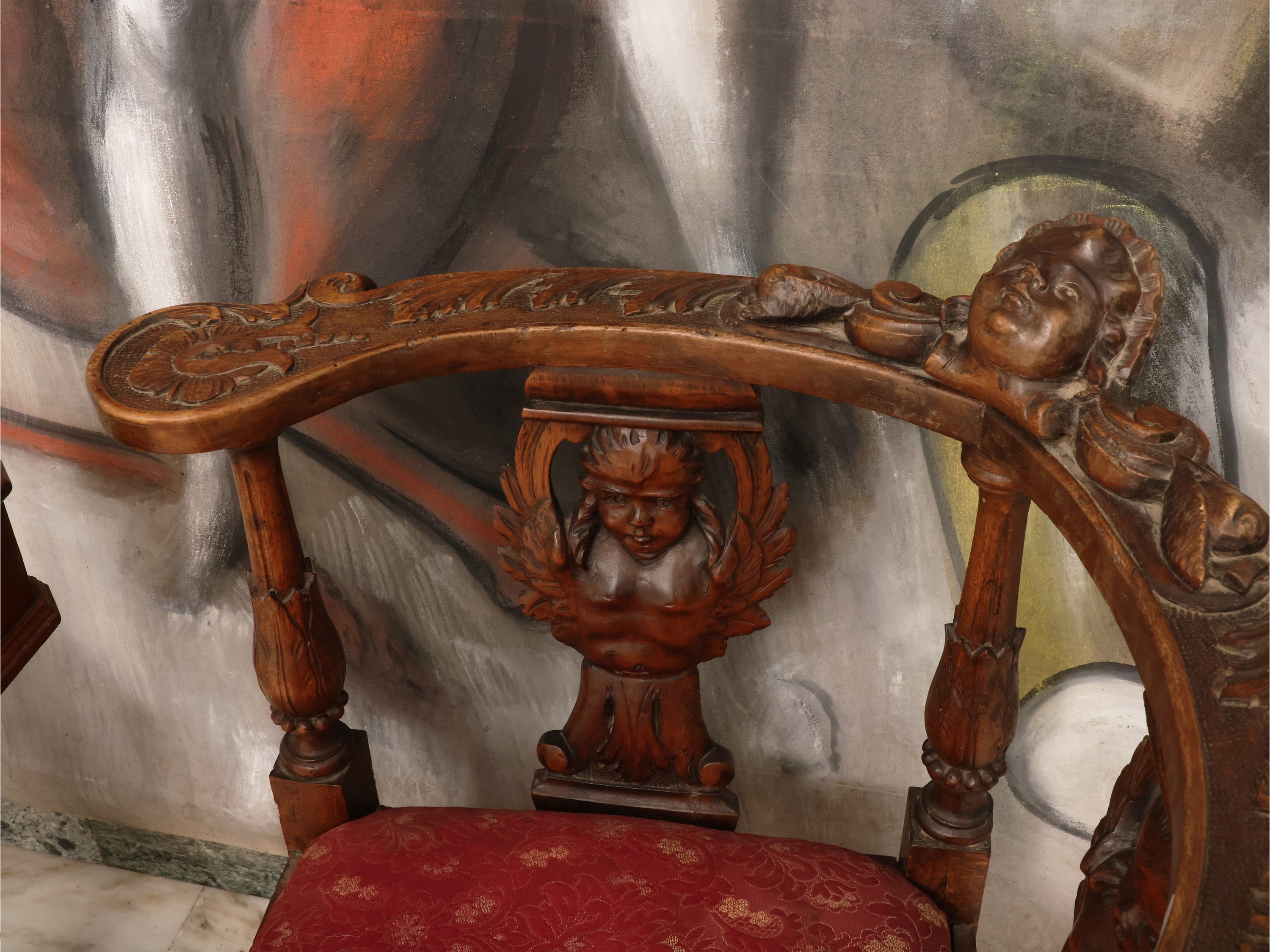 Complementi di arredo, set di tre elementi in legno e ottone