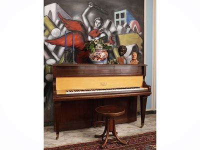 Anelli Cremona, Pianoforte verticale in legno patinato