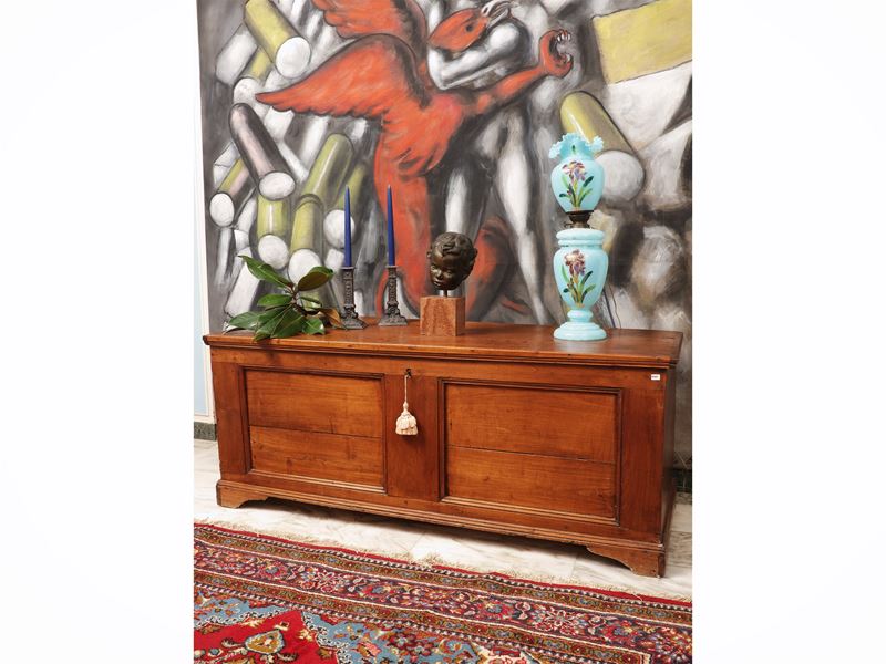 Cassapanca rustica in noce