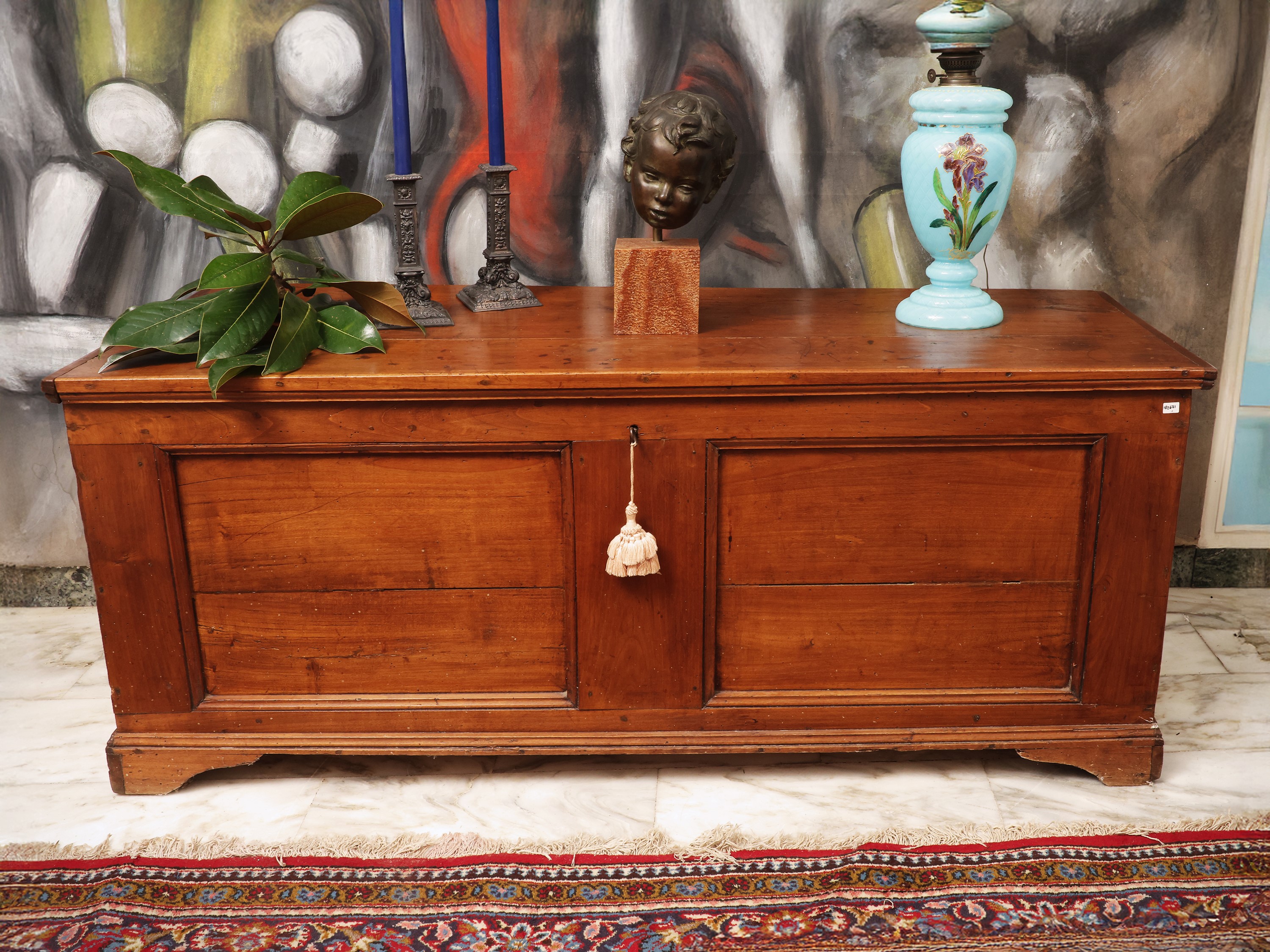 Cassapanca rustica in noce