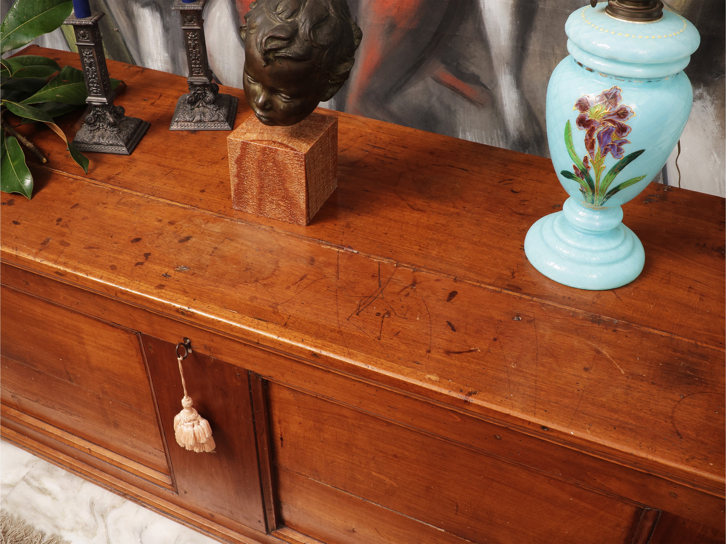 Cassapanca rustica in noce