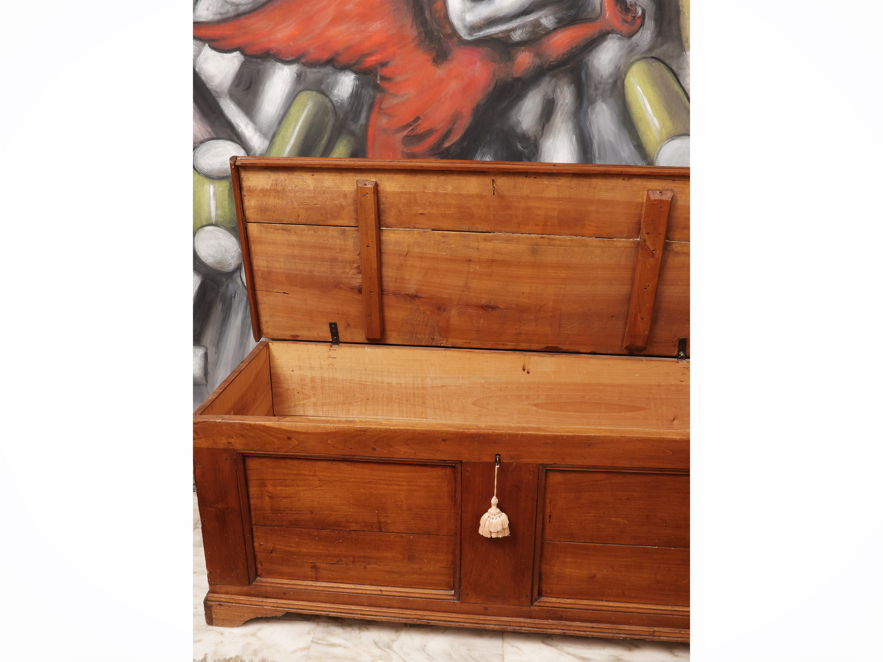 Cassapanca rustica in noce