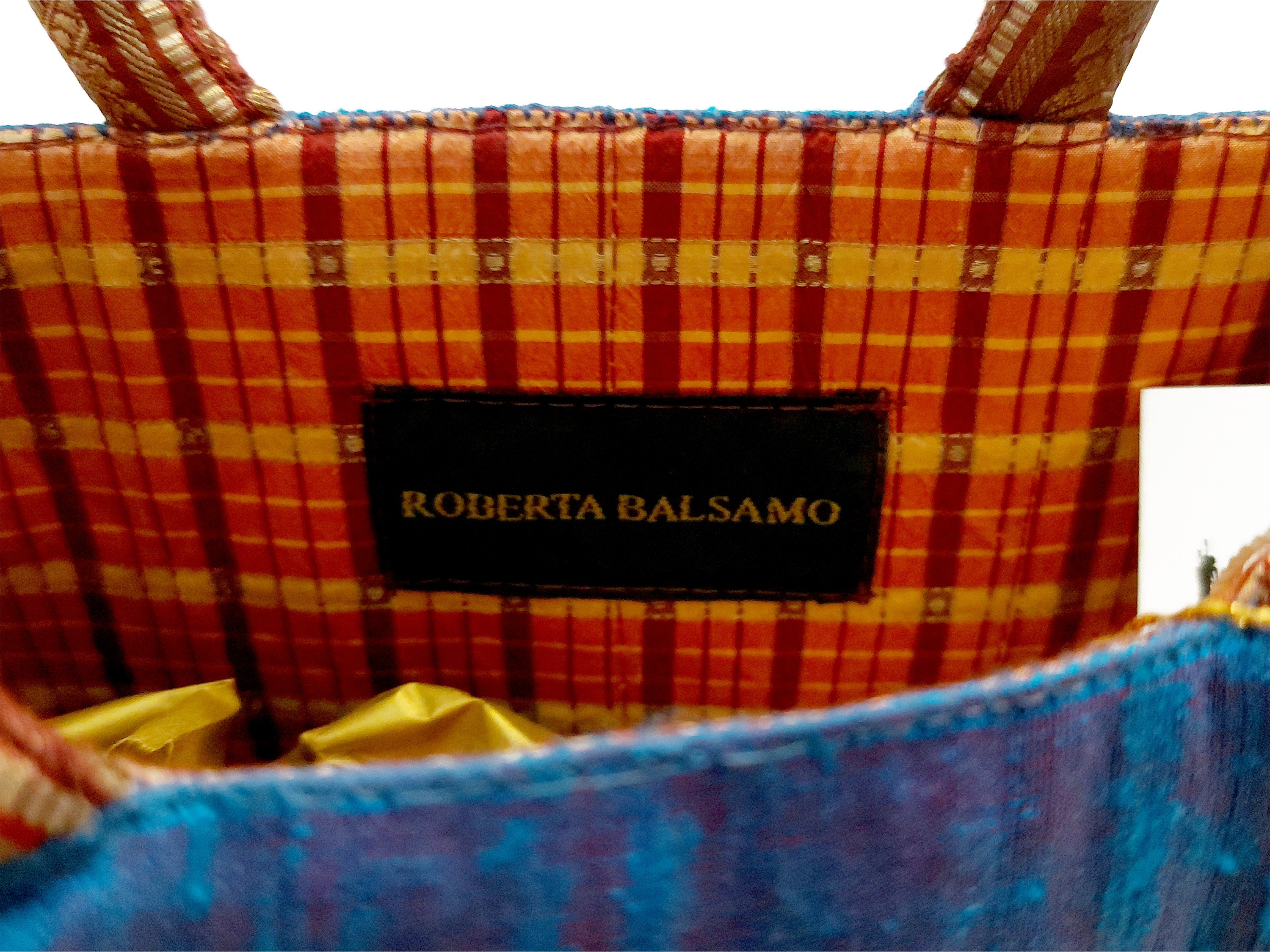 Borsa gioiello in shantung di seta blu elettrico