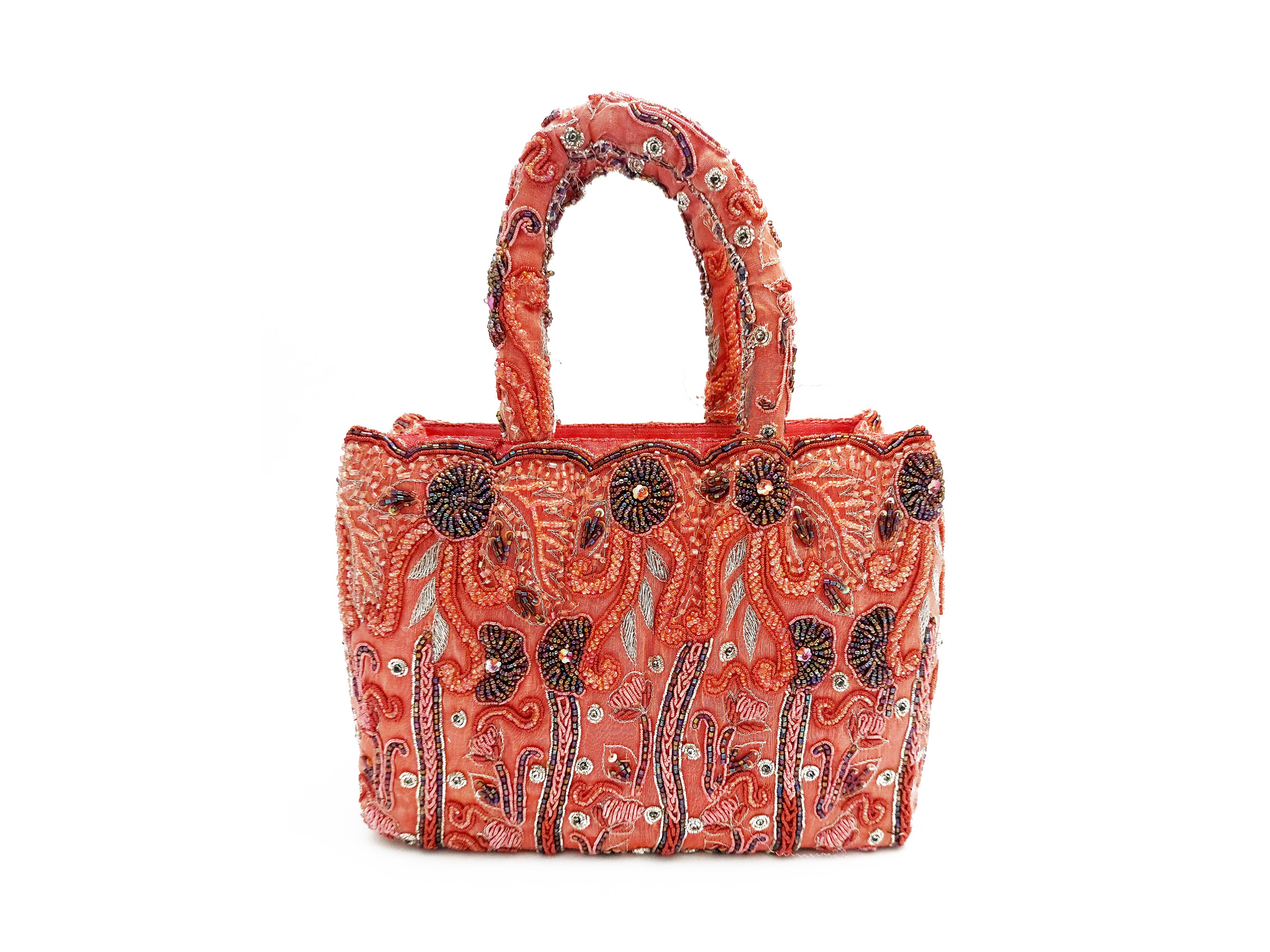 Borsa gioiello rosa con thangka centrale