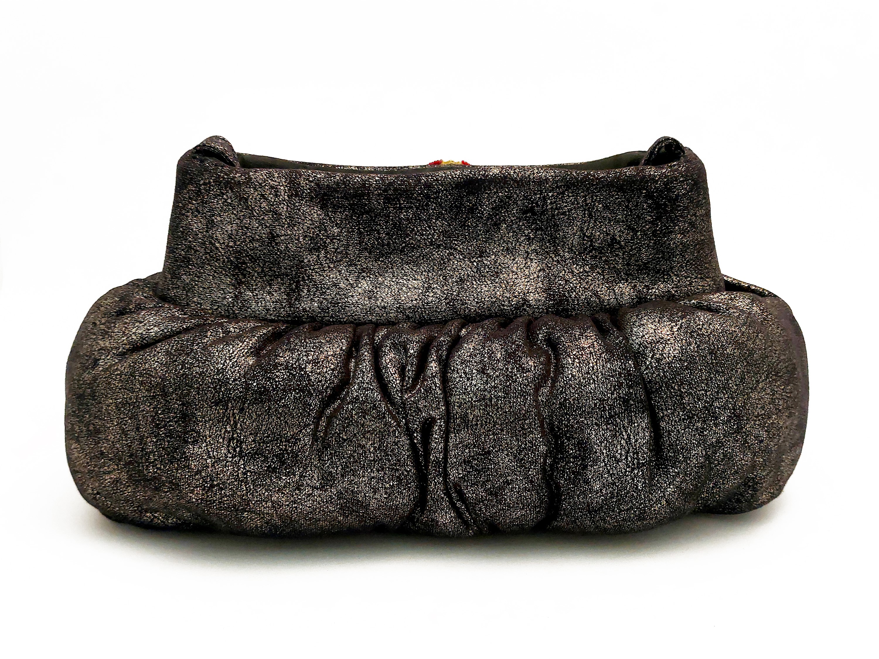 Pochette gioiello grigio metallizzato