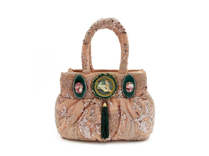 Borsa gioiello in tulle rosa