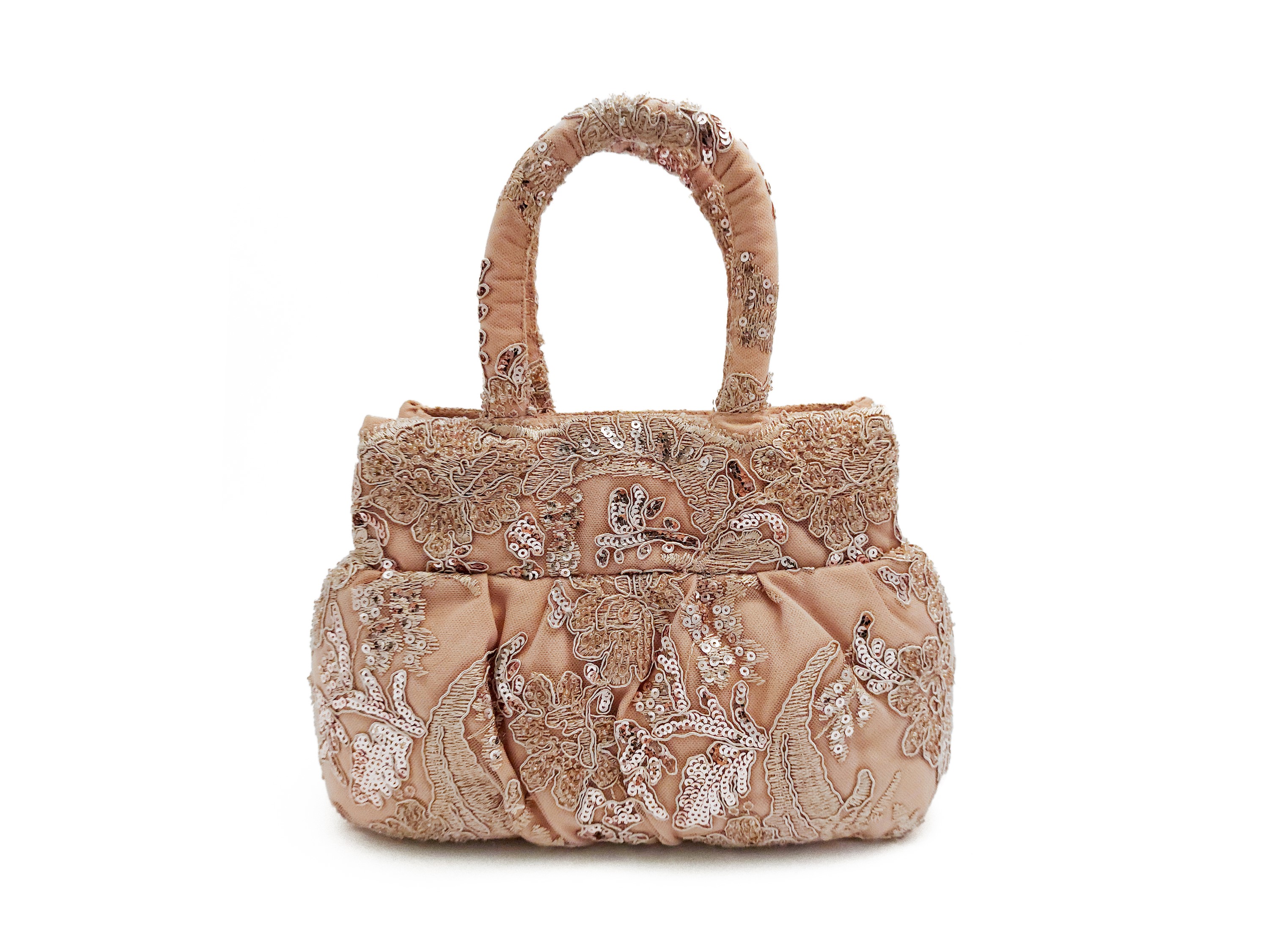 Borsa gioiello in tulle rosa