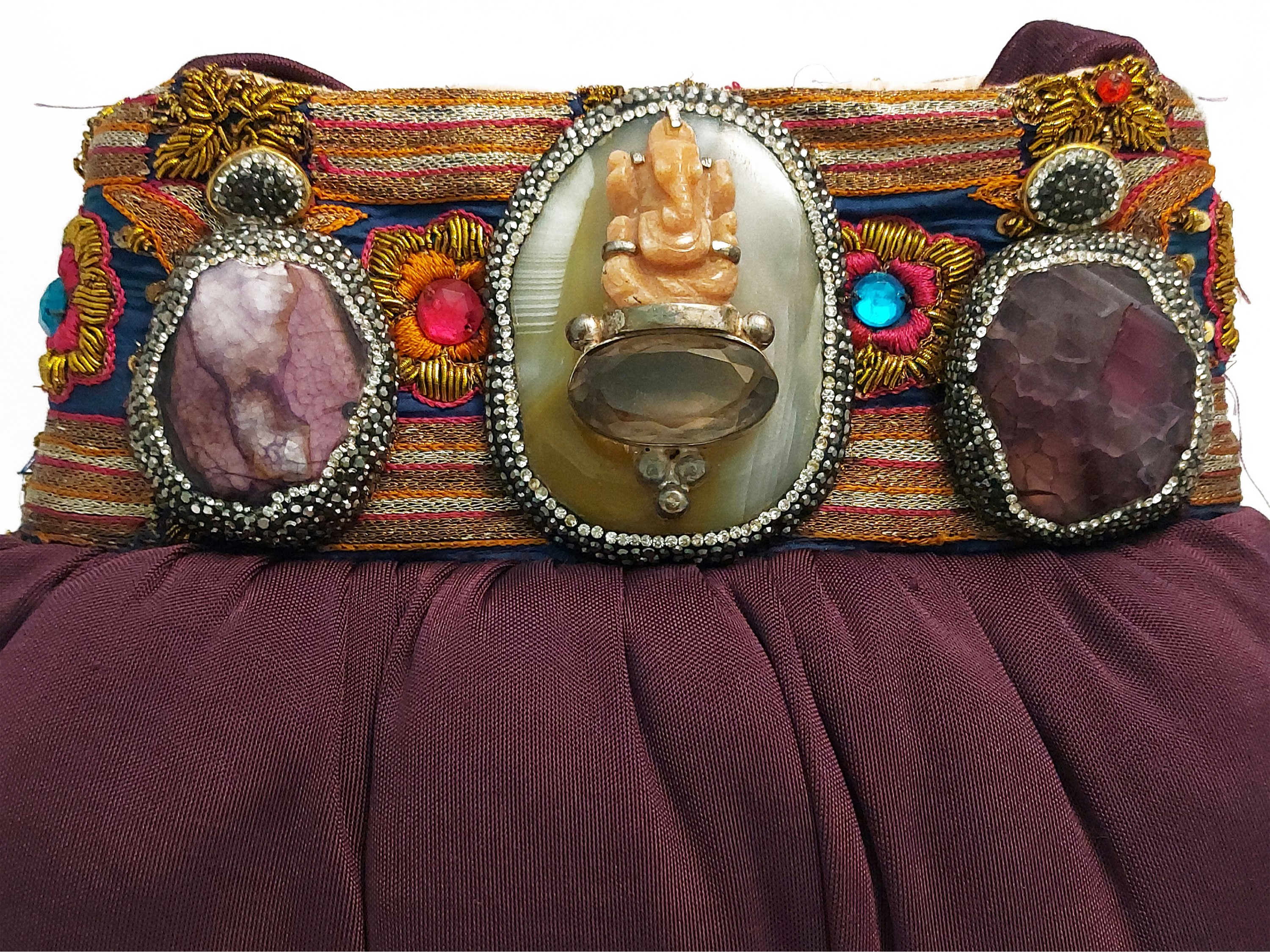 Borsa gioiello in seta viola