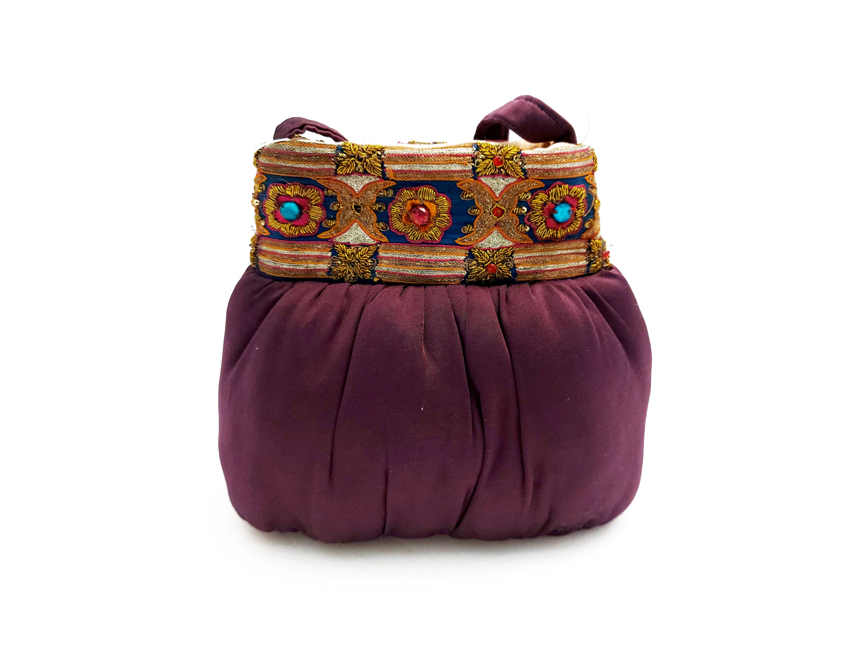 Borsa gioiello in seta viola