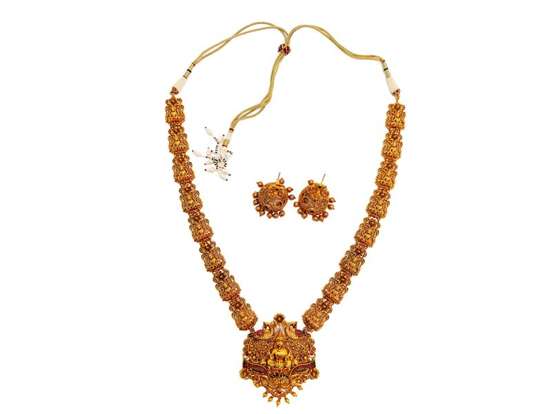 Set nuziale Collier e Orecchini in metallo color rame