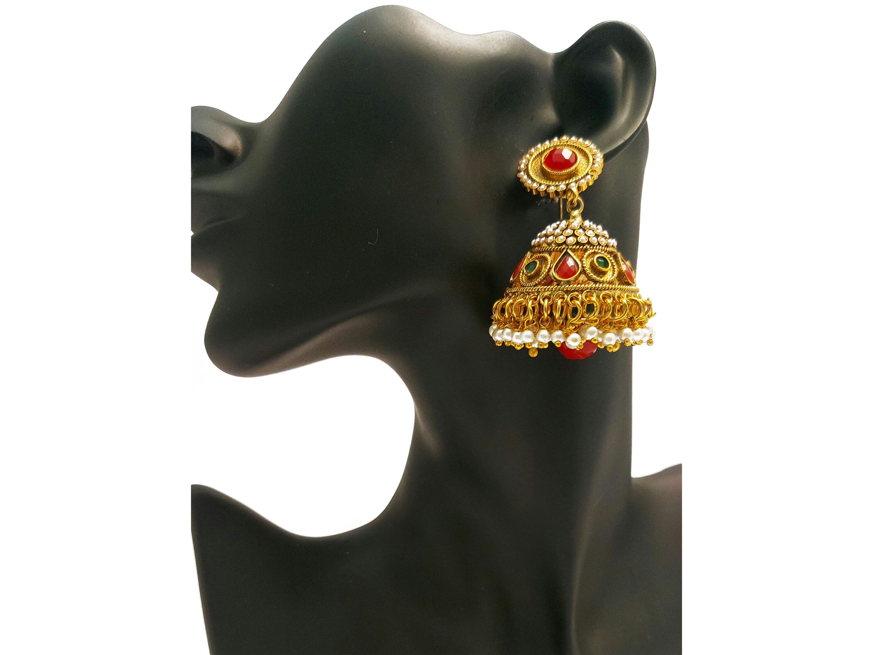 Orecchini Jhunka in metallo dorato