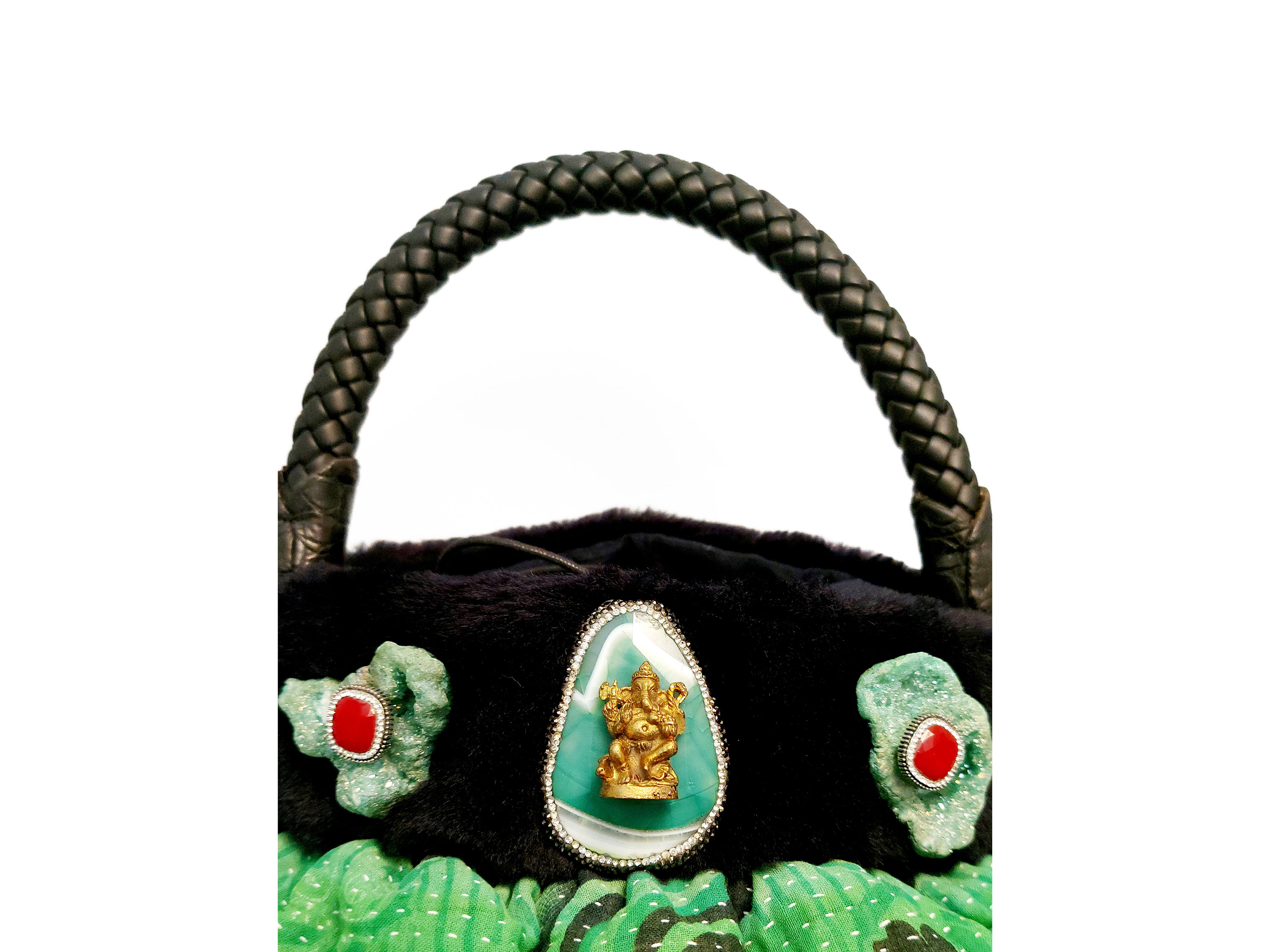 Secchiello in tessuto indiano