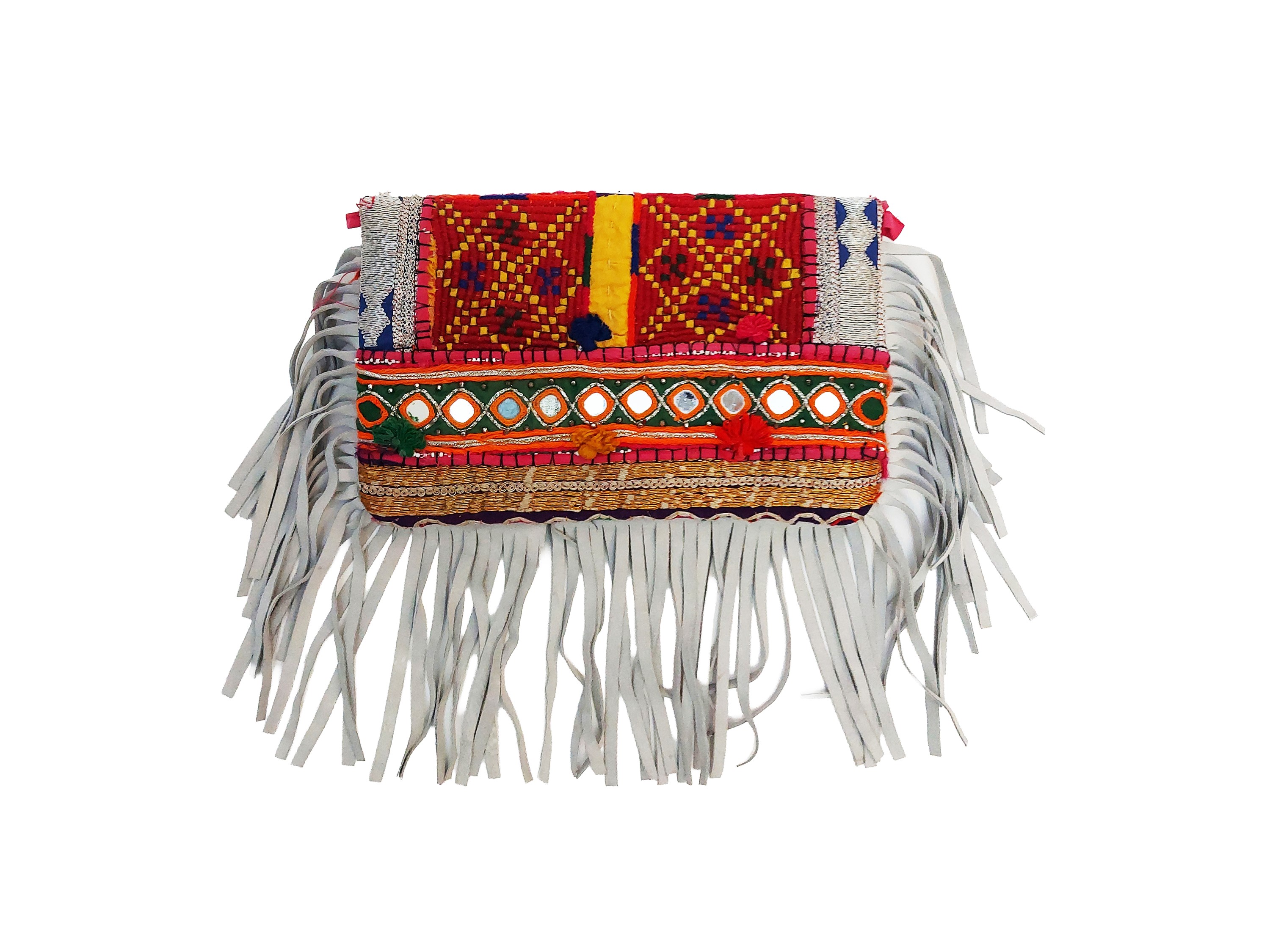 Roberta Balsamo, Pochette in tessuto indiano con raffigurazione della dea Tara