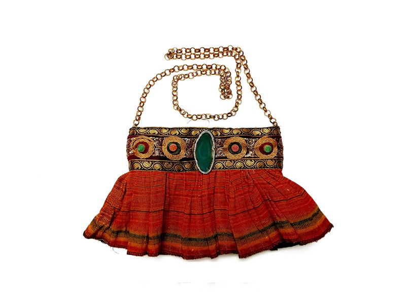Borsetta gioiello in tessuto indiano