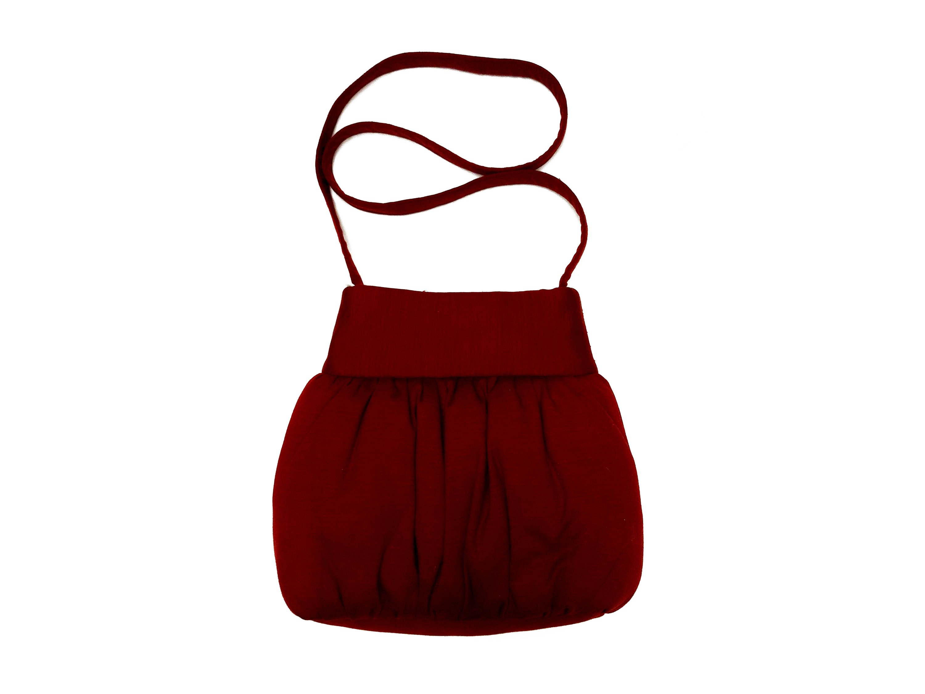 Borsa gioiello in seta bordeaux