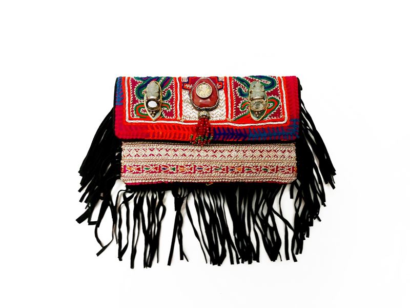 Pochette in tessuto indiano