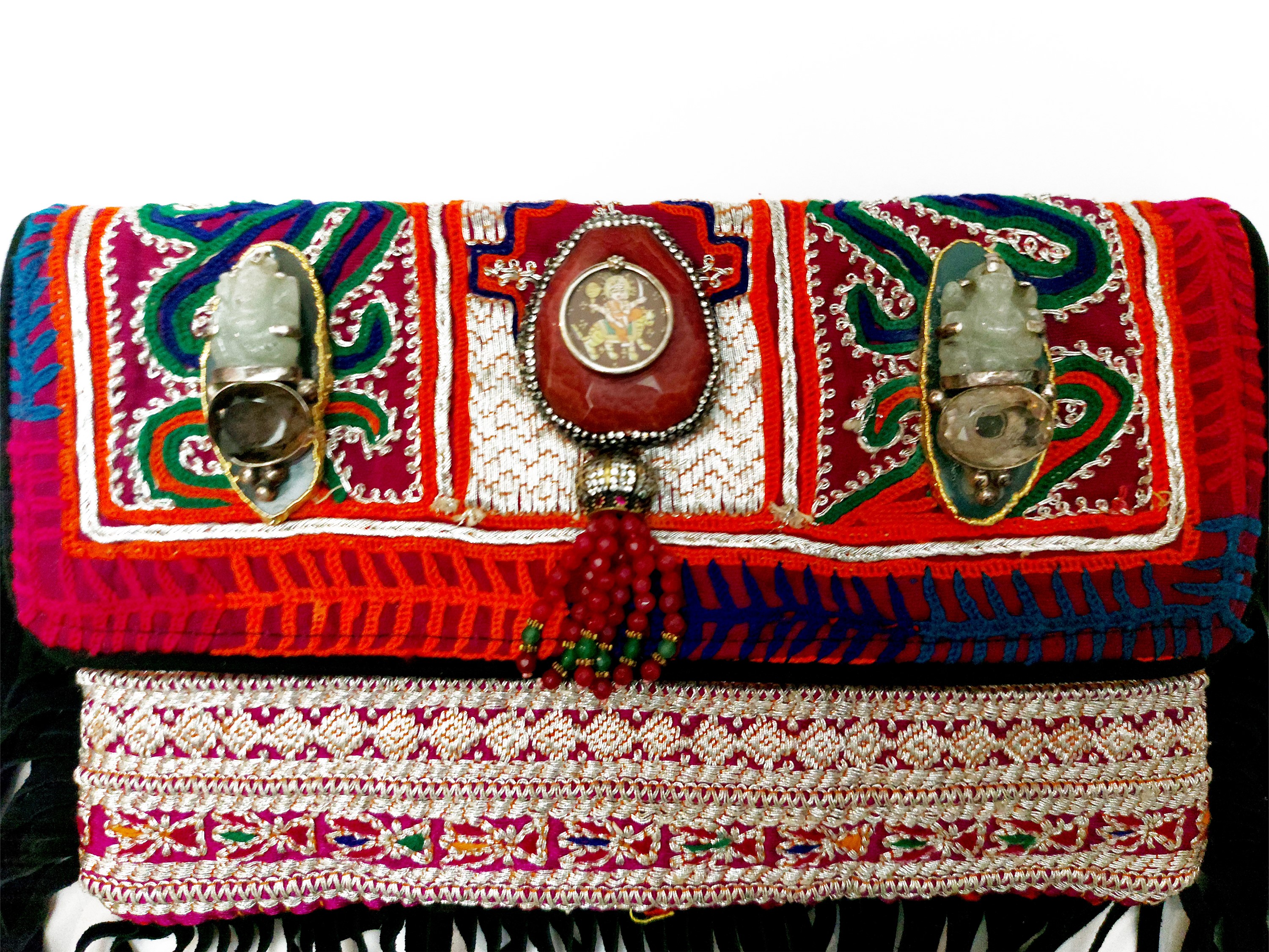 Pochette in tessuto indiano