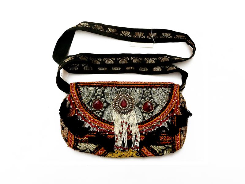 Borsetta gioiello a tracolla nera