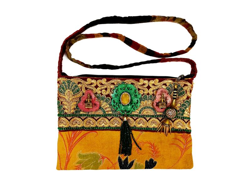 Borsetta a tracolla in tessuto indiano