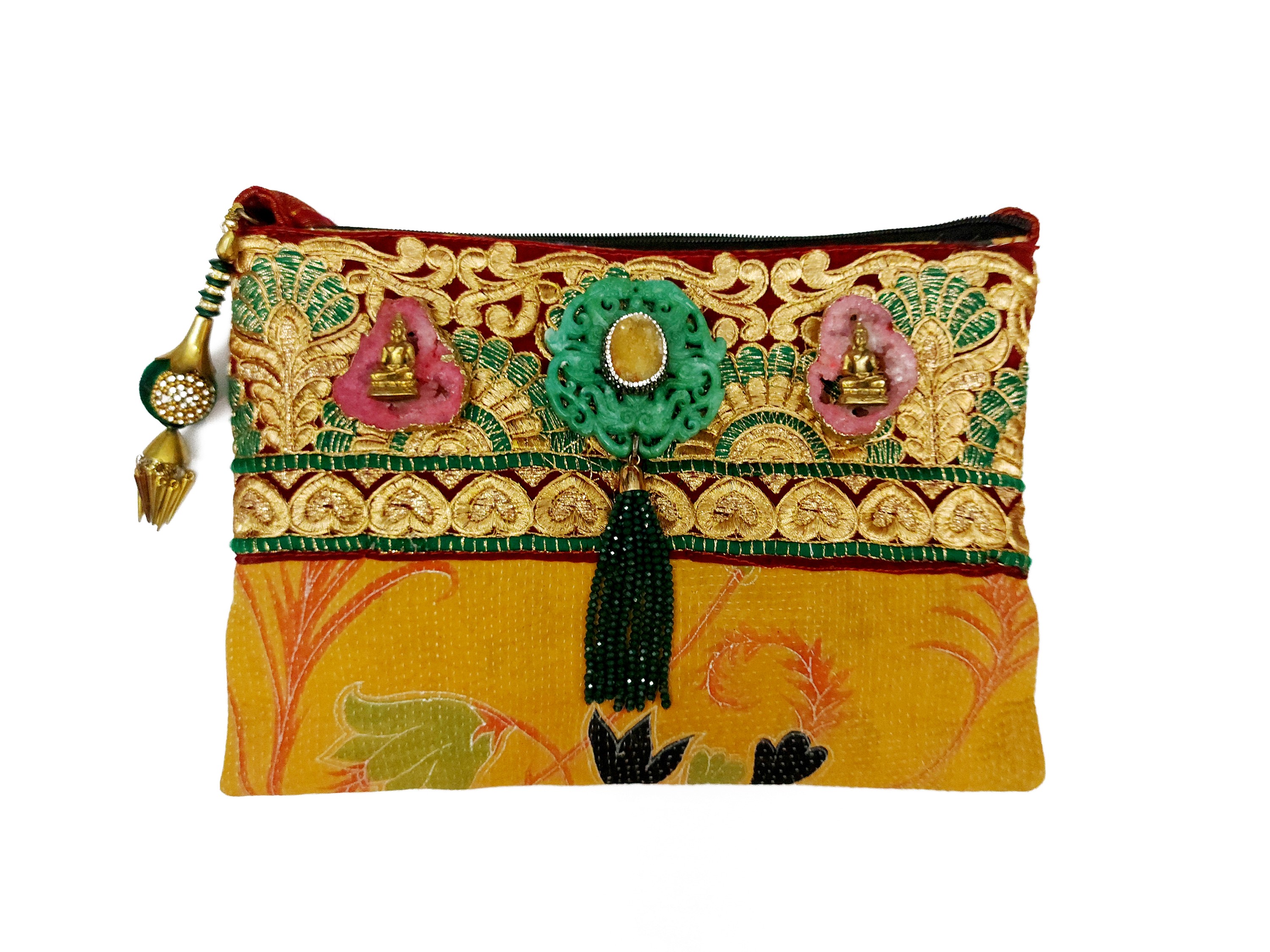 Borsetta a tracolla in tessuto indiano