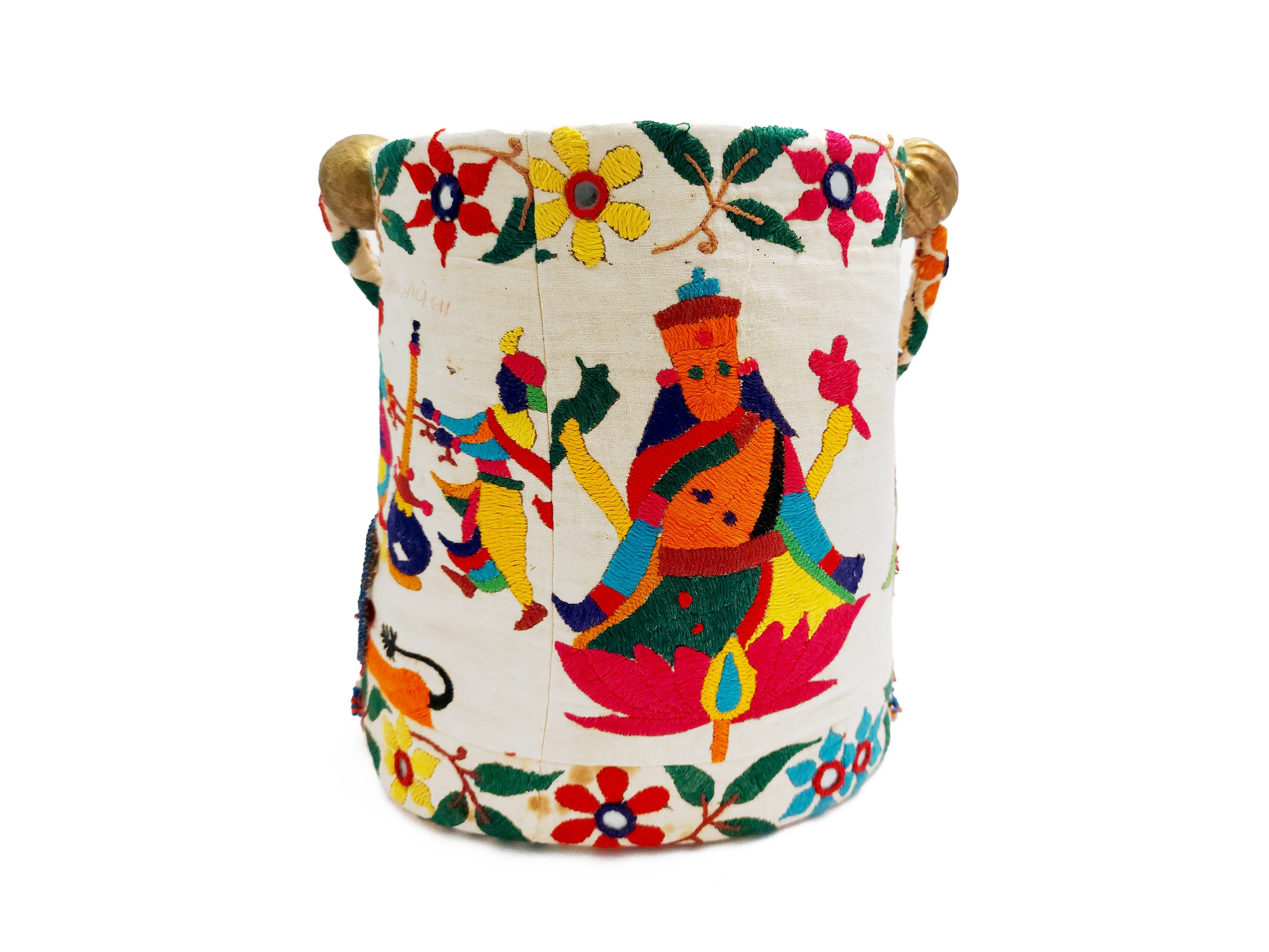 Secchiello rigido in tessuto indiano