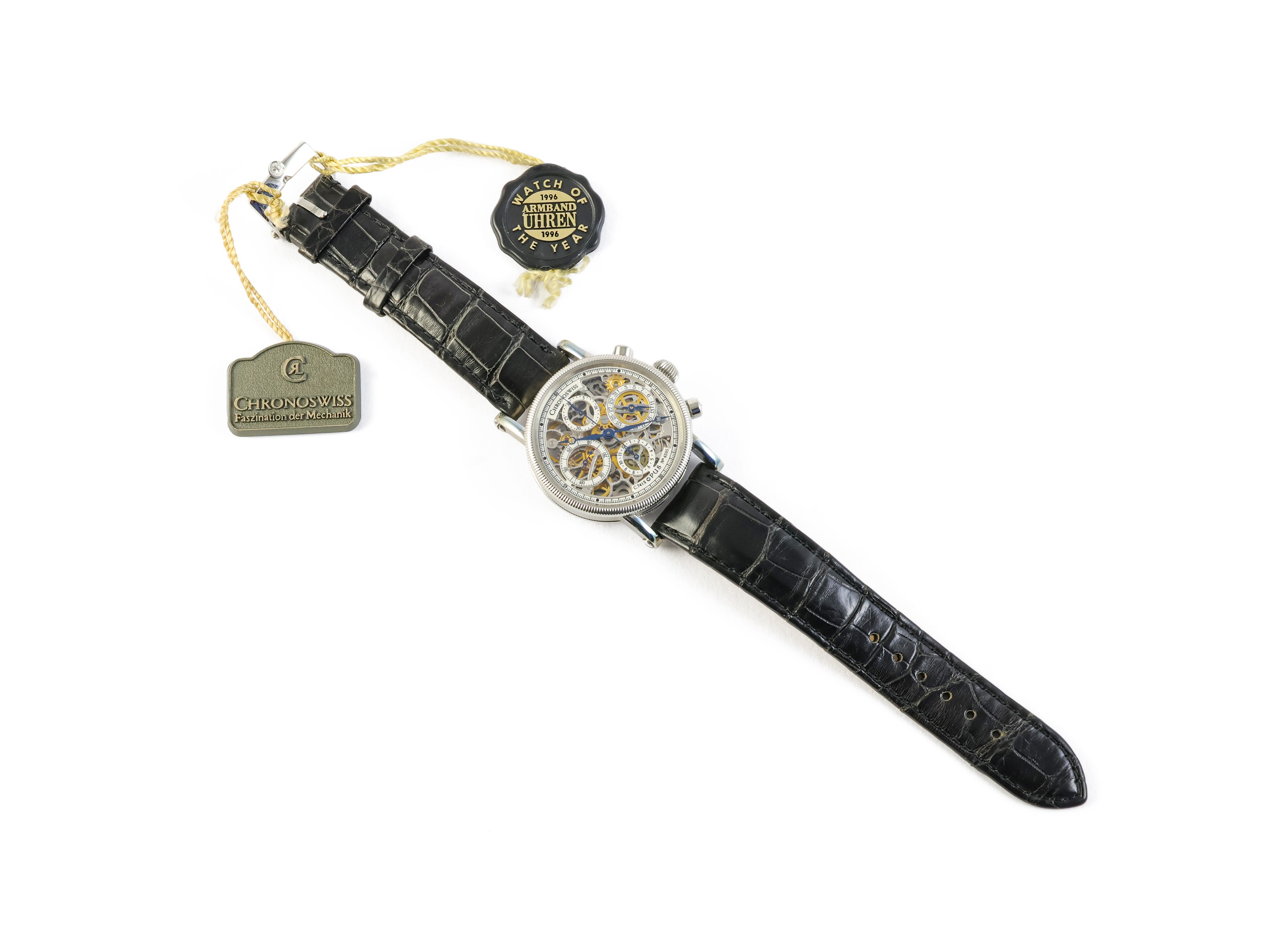 Chronoswiss, Opus ref. 7523S, cronografo meccanico a carica automatica con quadrante scheletrato