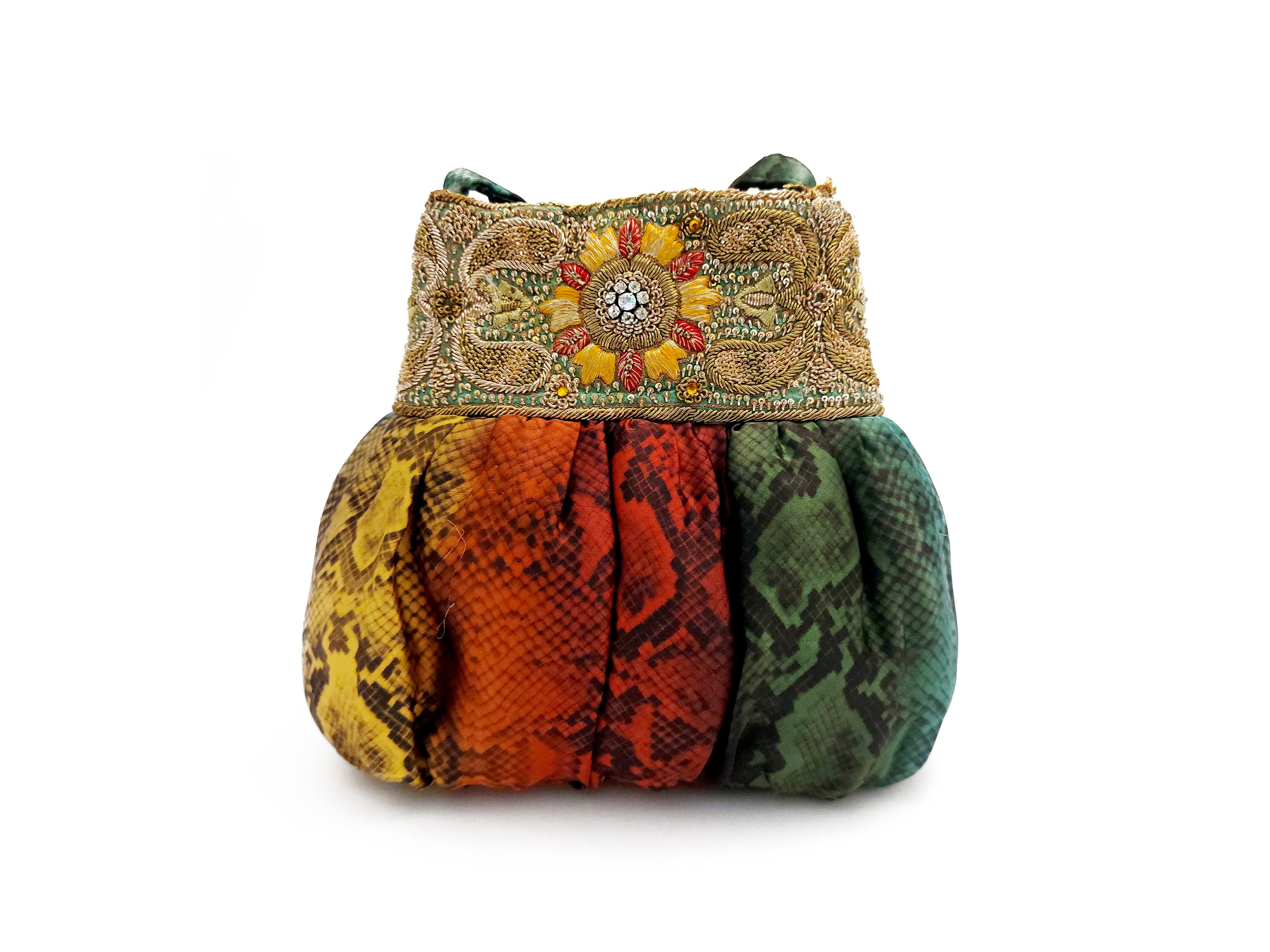 Borsa gioiello stampa animalier colorata