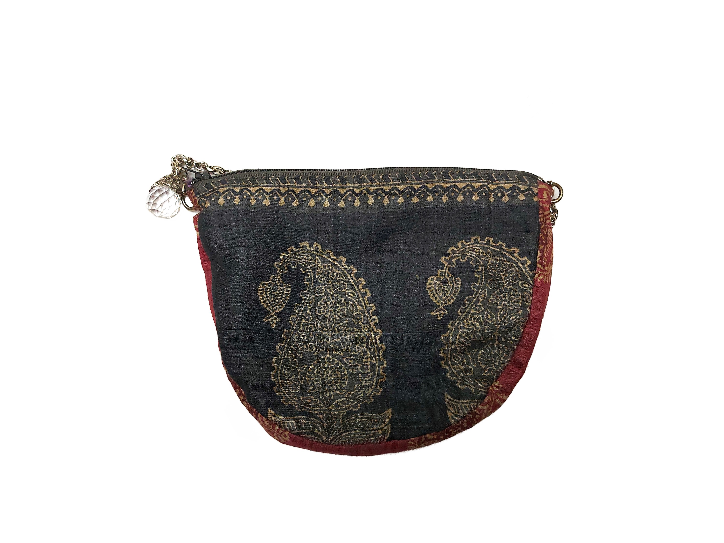 Borsetta gioiello in seta rosa antico