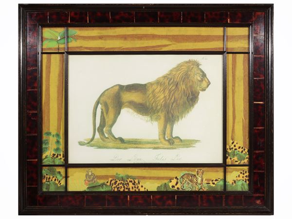 Coppia di pannelli decorativi animalier