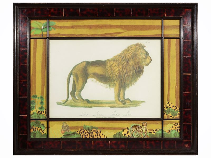 Coppia di pannelli decorativi animalier