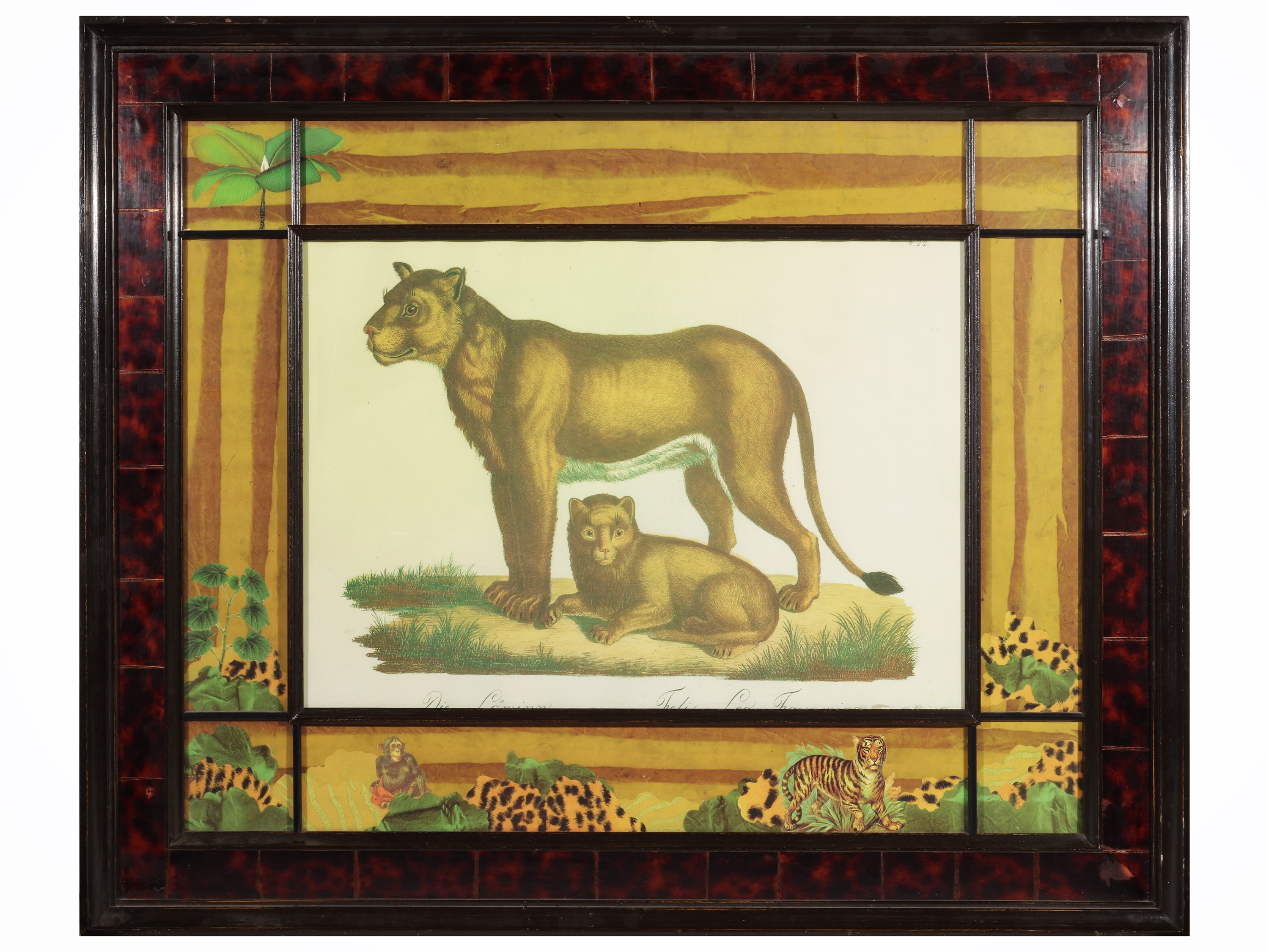 Coppia di pannelli decorativi animalier