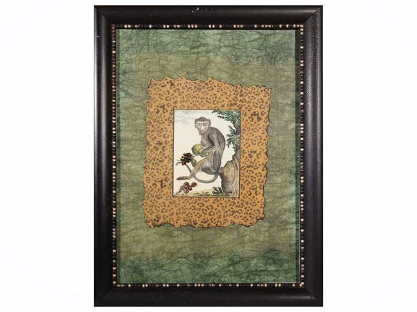Coppia di pannelli decoralivi aninmalier