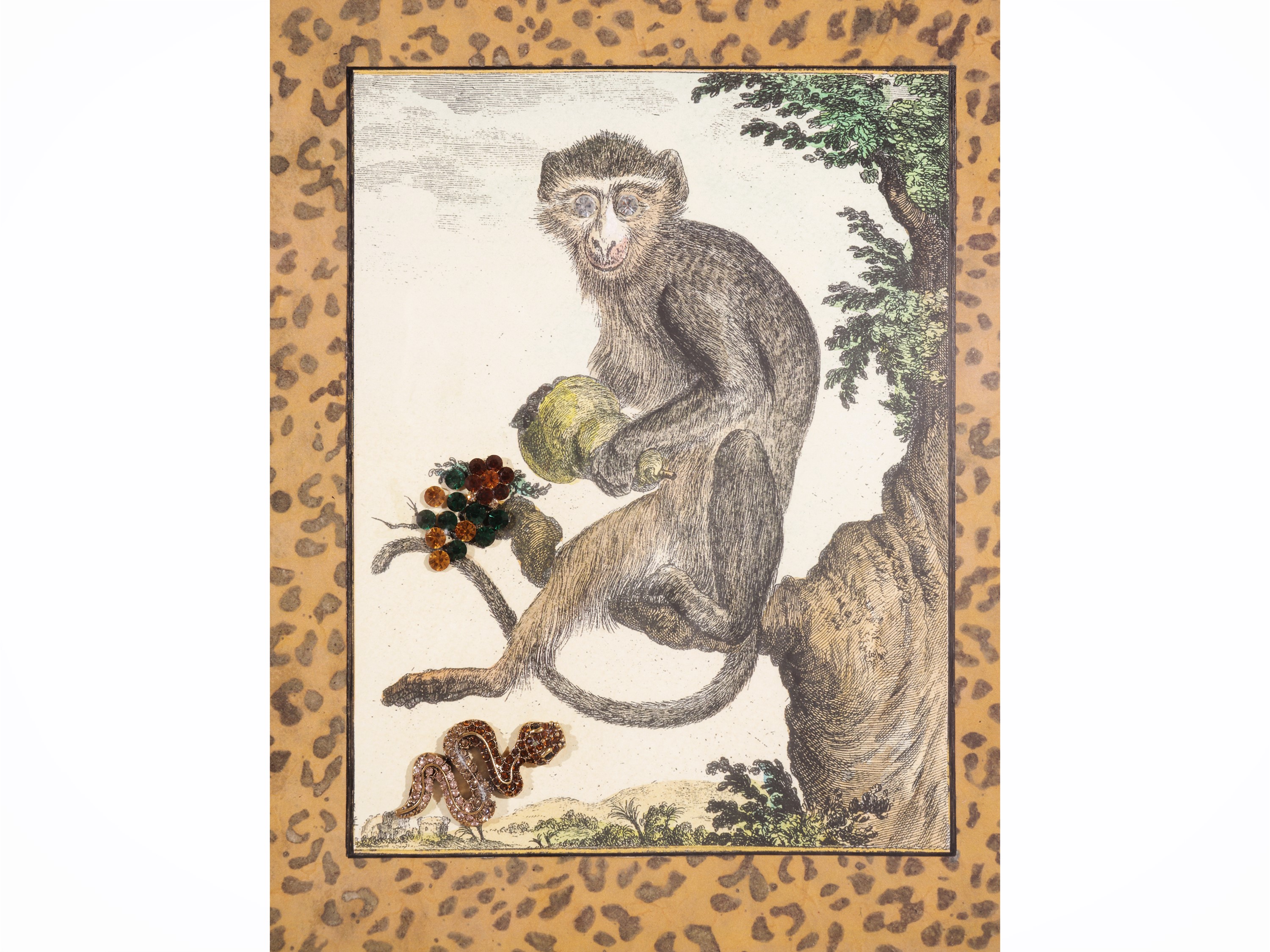 Coppia di pannelli decoralivi aninmalier