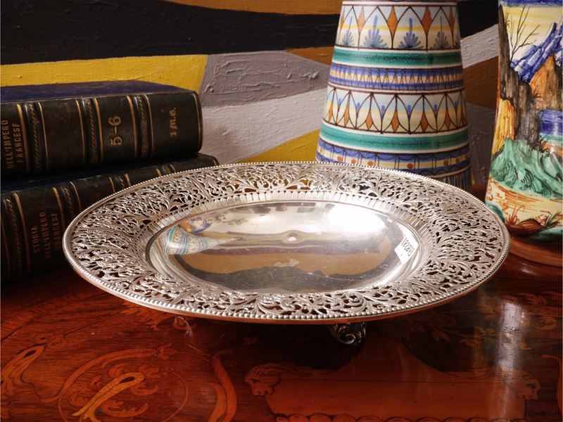 Cestino porta bonbon in argento, Cesa Alessandria