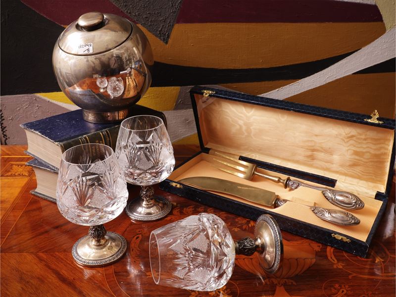 Set da aperitivo in argento