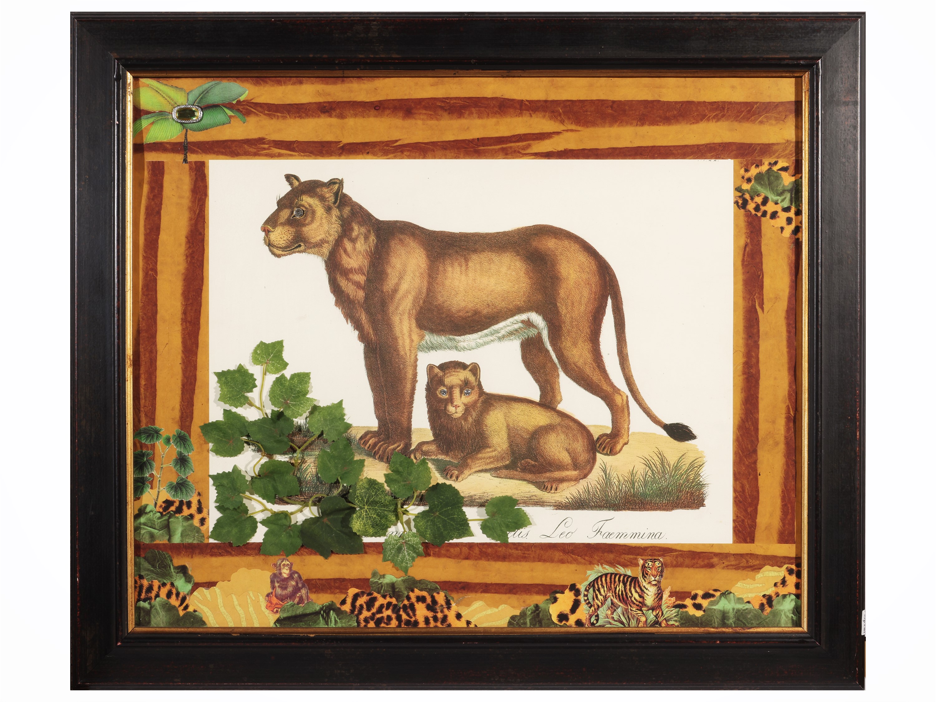 Serie di tre pannelli decorativi animalier