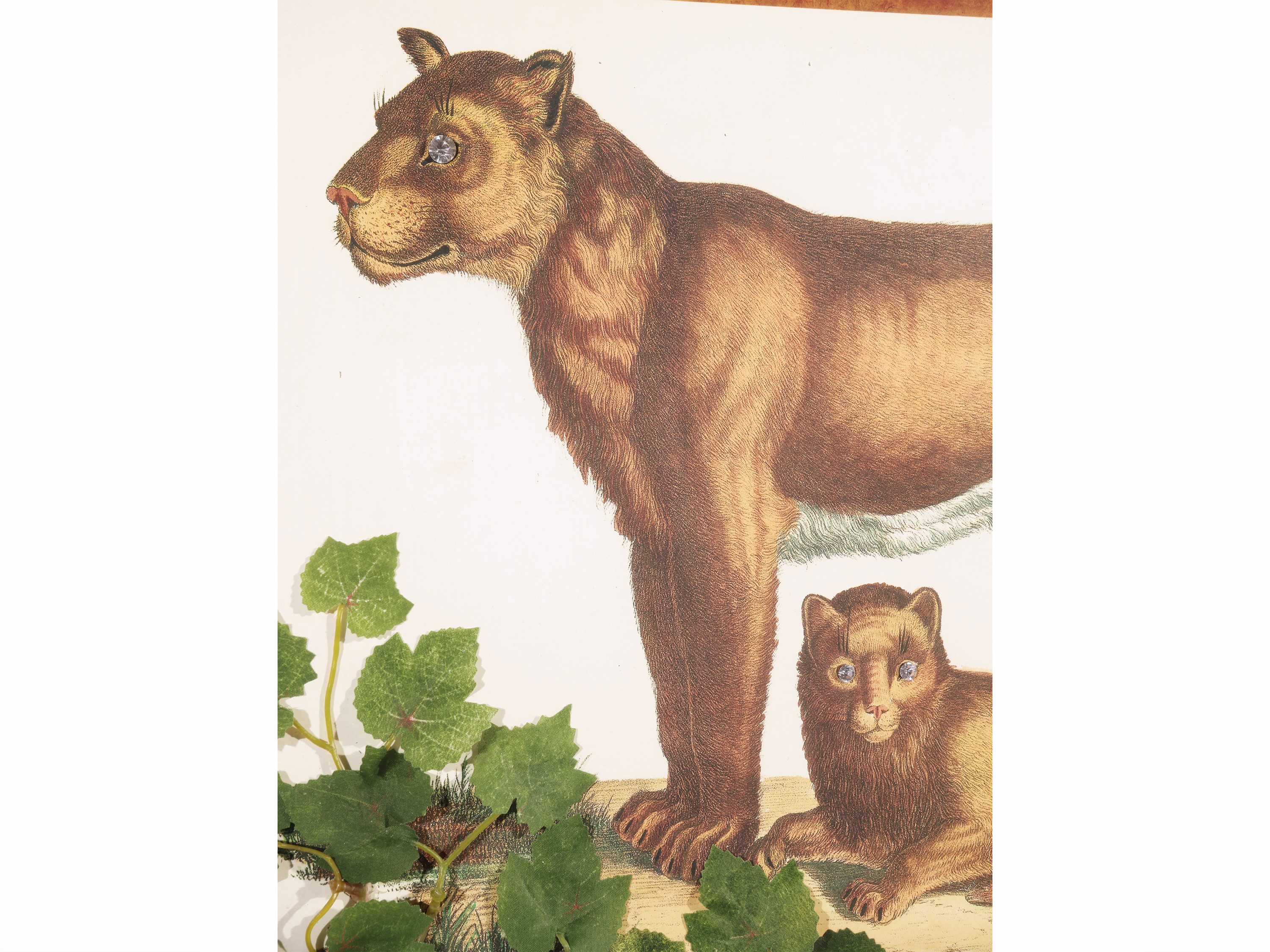 Serie di tre pannelli decorativi animalier