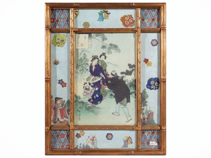 Serie di due pannelli decorativi