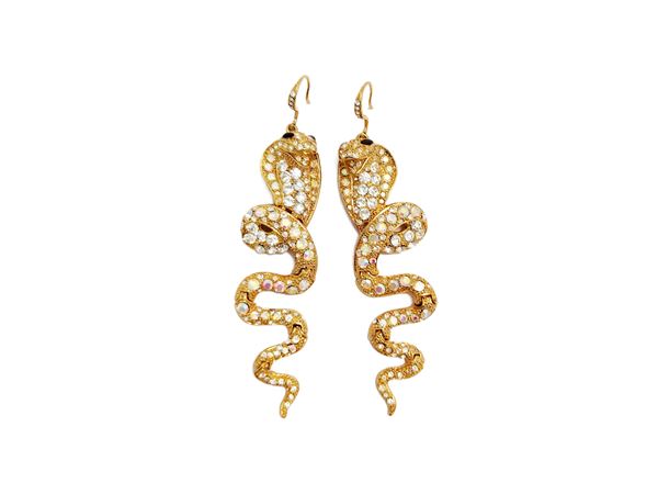 Orecchini animalier  (India)  - Asta Roberta Balsamo: fantasie d'Oriente.   La collezione di borse gioiello - Maison Bibelot - Casa d'Aste Firenze - Milano