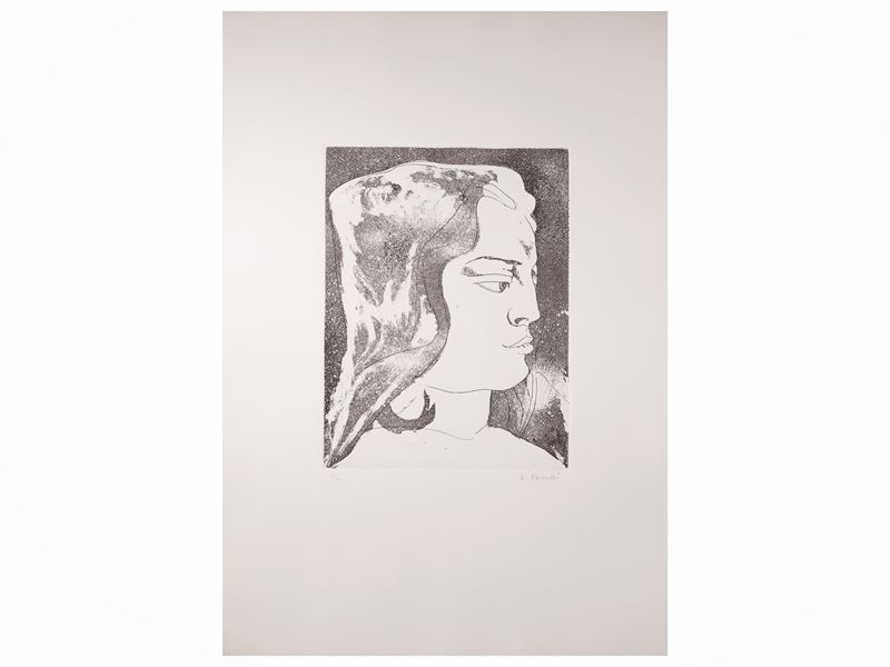 Farulli, Profilo di donna; Attardi, Nella stanza (due incisioni, es. 46/70)