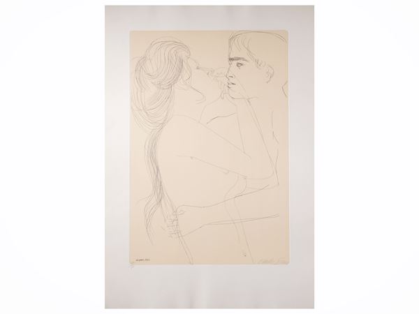 Emilio Greco : Commiato 1974  - Asta Grafica da collezione - Maison Bibelot - Casa d'Aste Firenze - Milano