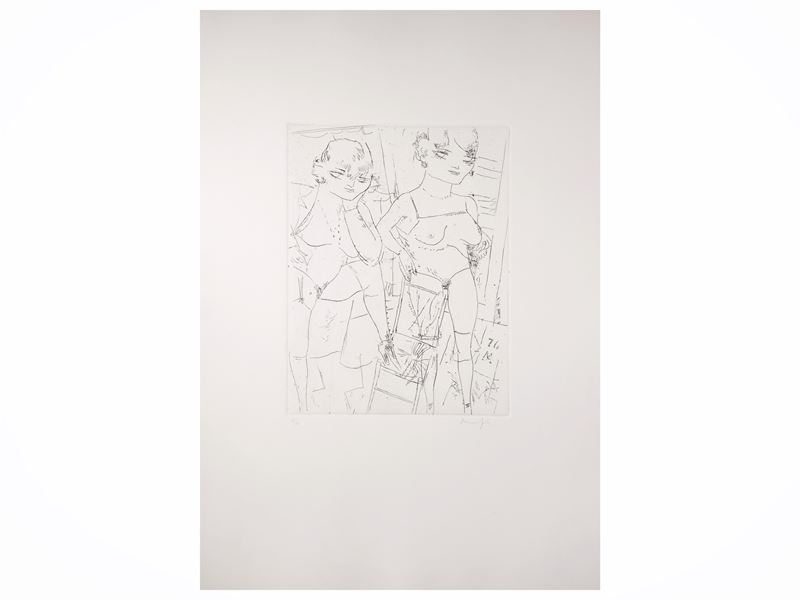 Alberto Manfredi - Le cognate amorose, incisione, esemplare 46/70