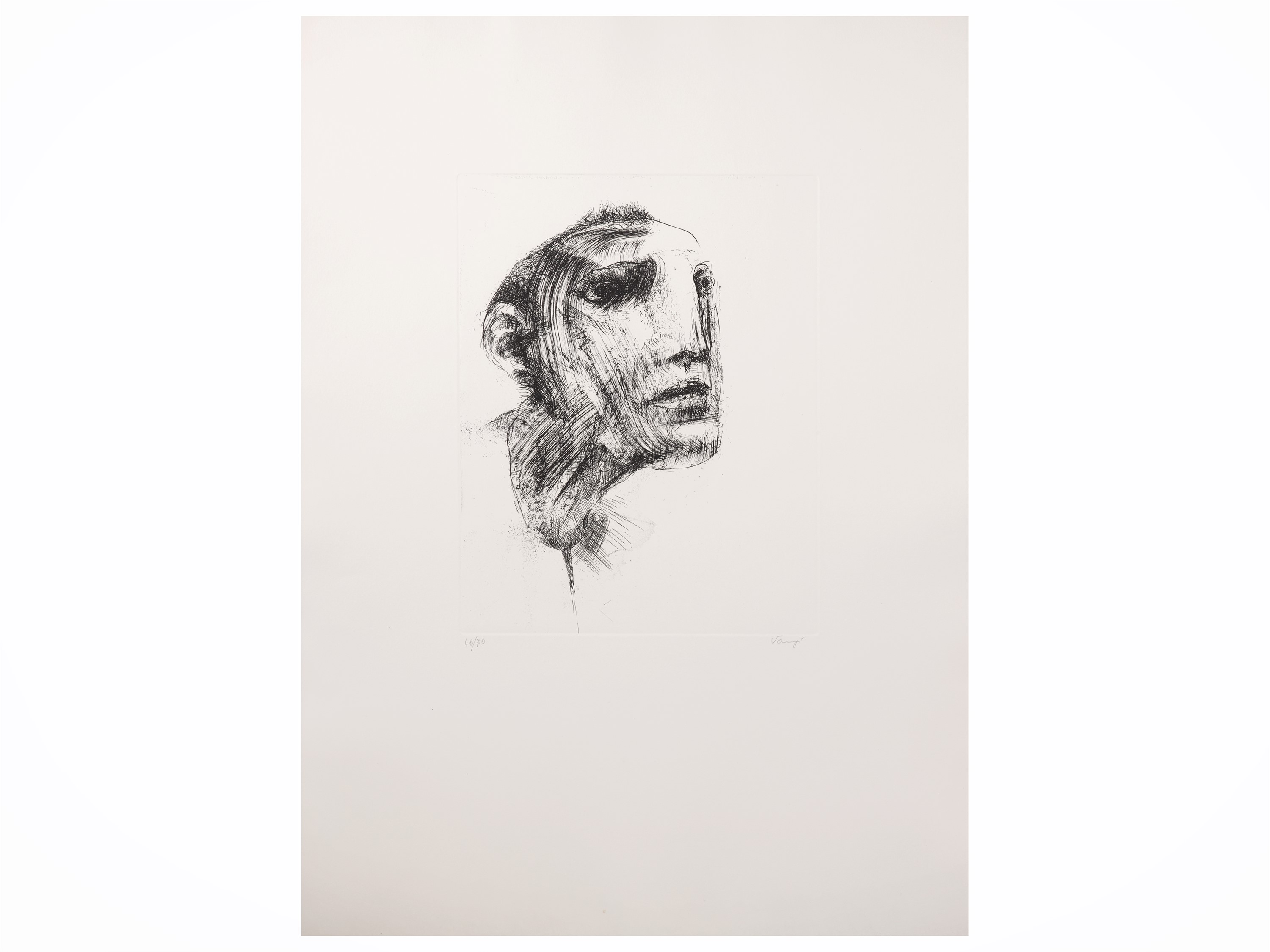 Enrico Paulucci, Barco algerino; Bruno Pinto, Rete; Giuliano Vangi, Studio per scultura - Tre inc...