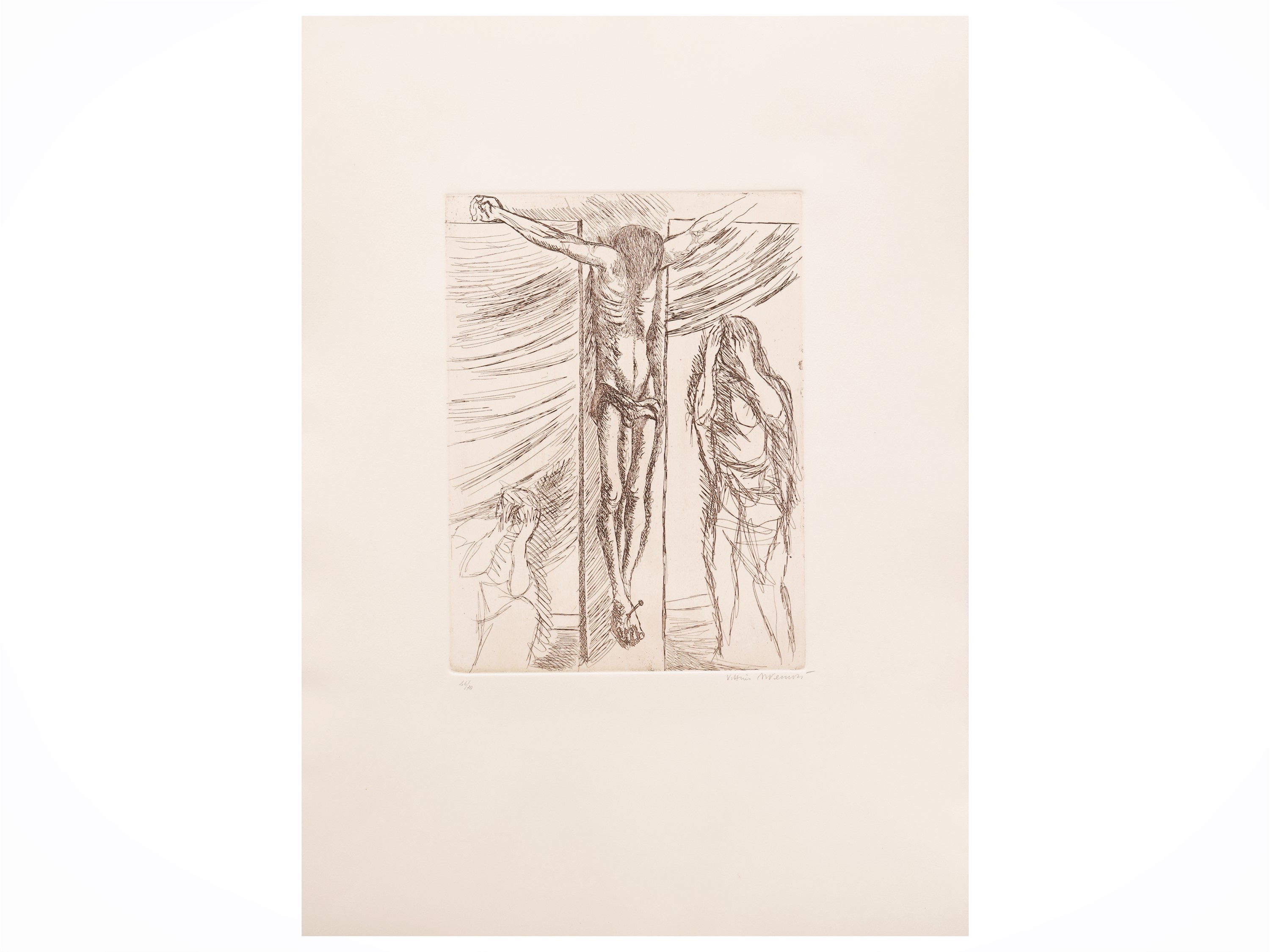 Augusto Perez, Crocifissione; Vittorio Tavernari, Anatomia; Giuseppe Zigaina, Tre incisioni origi...