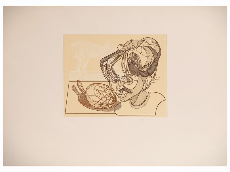 Lotto di grafica: Lorenzo Tornabuoni, Giulia Napoleone e Floriano Bodini